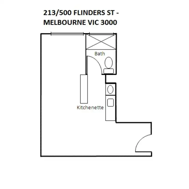 Floorplan of Homely apartment listing, 500 Flinders Street, Melbourne VIC 3000
