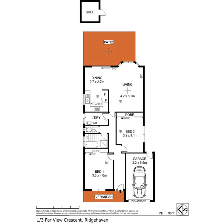 Floorplan of Homely house listing, 1/3 Far View Crescent, Ridgehaven SA 5097