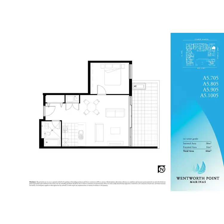 Floorplan of Homely apartment listing, 1005/3 Waterways Street, Wentworth Point NSW 2127