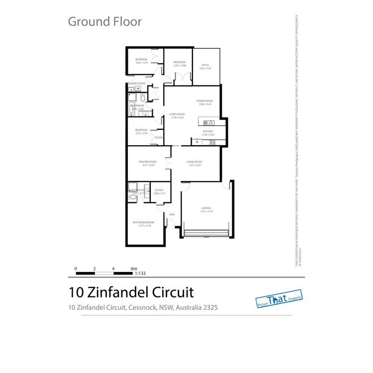 Floorplan of Homely house listing, 10 Zinfandel Circuit, Cessnock NSW 2325