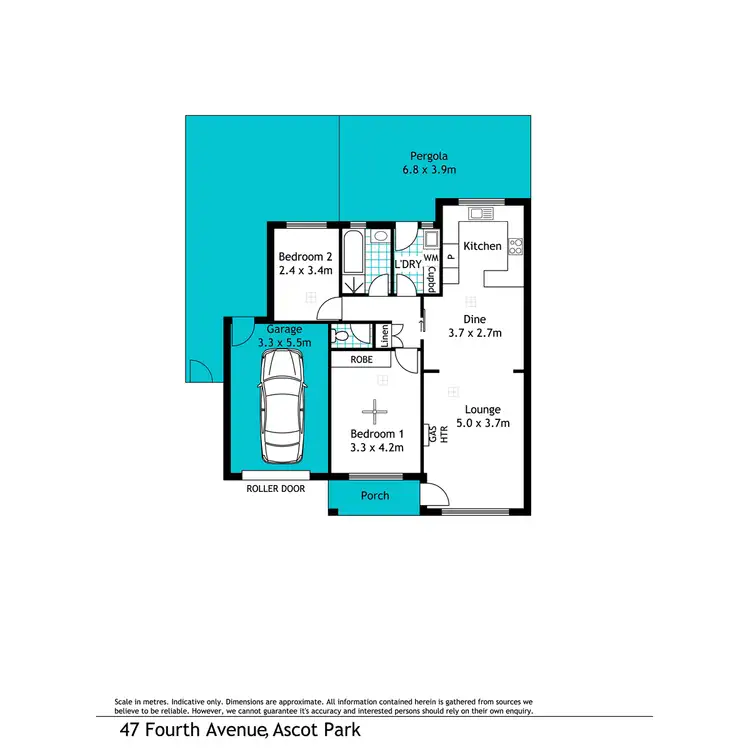 Floorplan of Homely unit listing, 47 Fourth Avenue, Ascot Park SA 5043