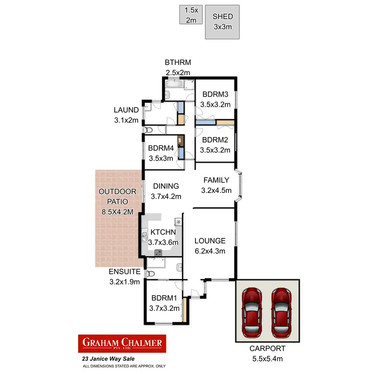 Floorplan of Homely house listing, 23 Janice Way, Sale VIC 3850