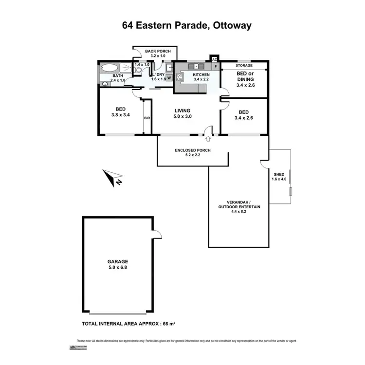 Floorplan of Homely house listing, 64 Eastern Parade, Ottoway SA 5013