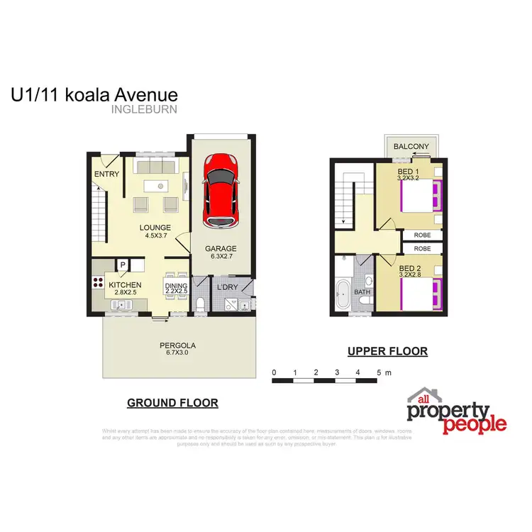 Floorplan of Homely townhouse listing, 1/11 Koala Avenue, Ingleburn NSW 2565