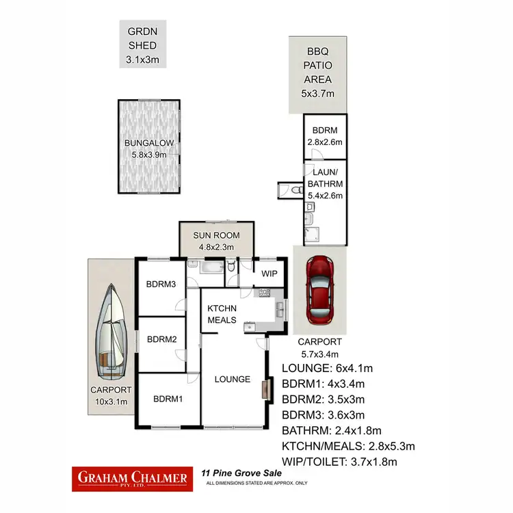 Floorplan of Homely house listing, 11 Pine Grove, Sale VIC 3850
