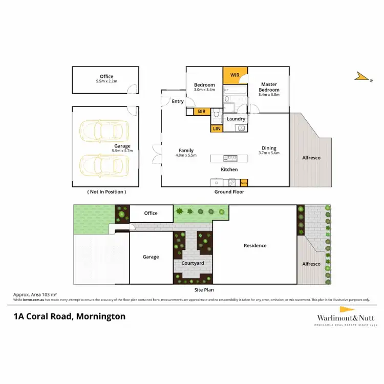 Floorplan of Homely house listing, 1A Coral Road, Mornington VIC 3931