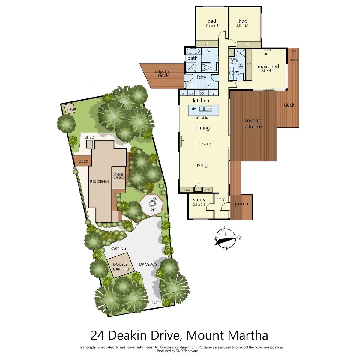 Floorplan of Homely house listing, 24 Deakin Drive, Mount Martha VIC 3934