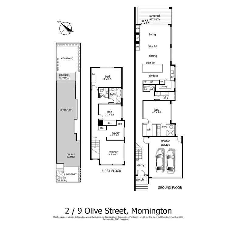 Floorplan of Homely townhouse listing, 9A Olive Street, Mornington VIC 3931