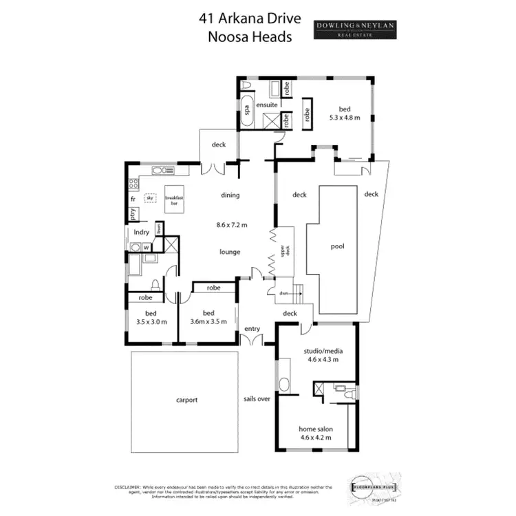 Floorplan of Homely house listing, 41 Arkana Drive, Noosa Heads QLD 4567