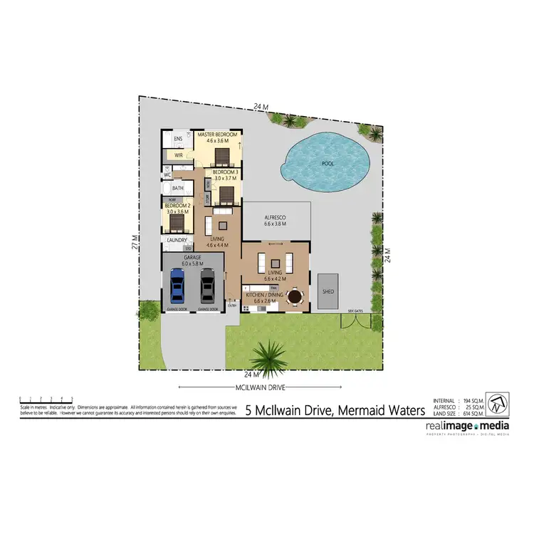 Floorplan of Homely house listing, 5 McIlwain Drive, Mermaid Waters QLD 4218