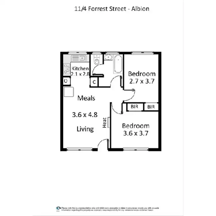 Floorplan of Homely apartment listing, 11/4 Forrest Street, Sunshine VIC 3020