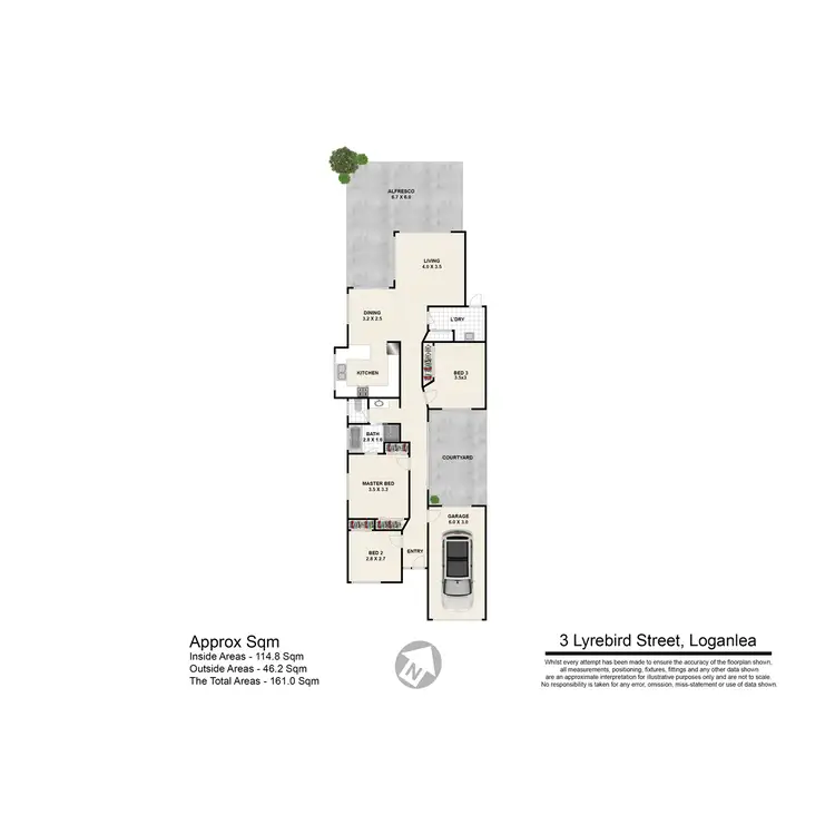 Floorplan of Homely house listing, 3 Lyrebird Street, Loganlea QLD 4131