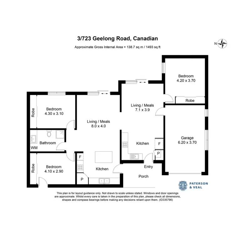 Floorplan of Homely townhouse listing, 3/723 Geelong Road, Canadian VIC 3350