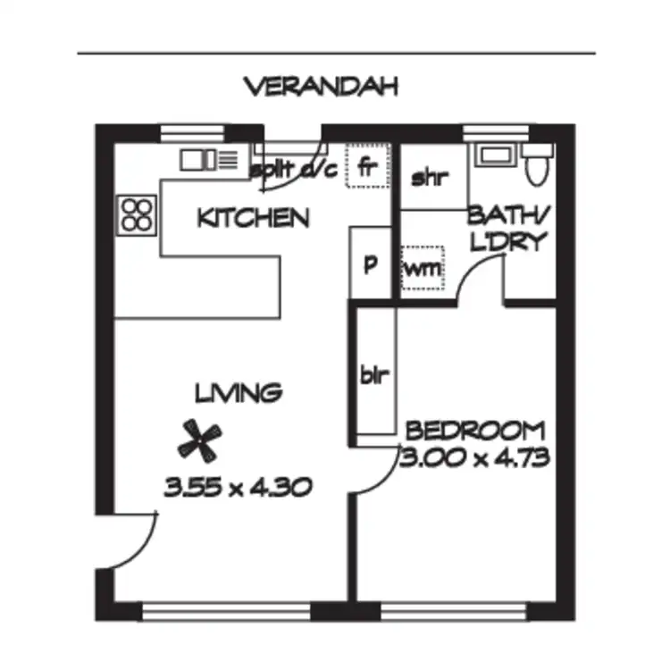 Floorplan of Homely unit listing, 3/72 Duthy Street, Malvern SA 5061