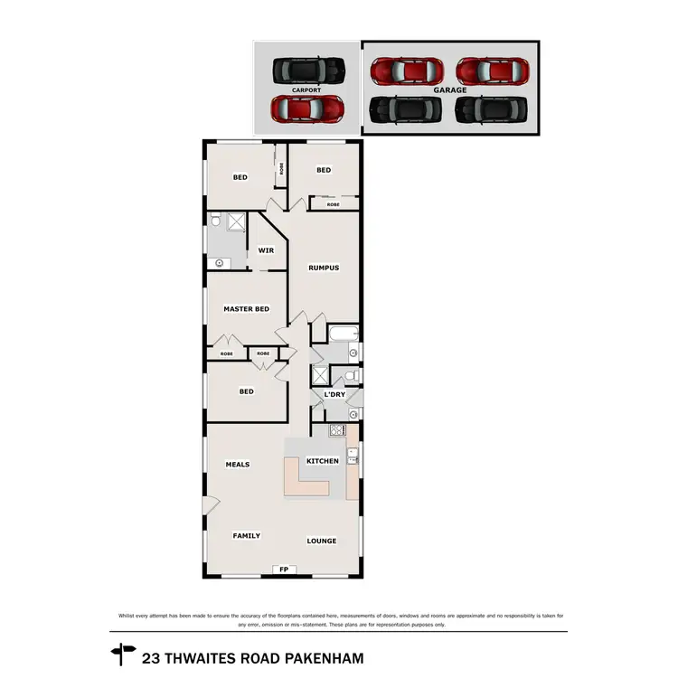 Floorplan of Homely house listing, 23 Thwaites Road, Pakenham VIC 3810