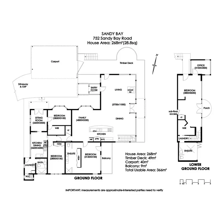 Floorplan of Homely house listing, 752 Sandy Bay Road, Sandy Bay TAS 7005