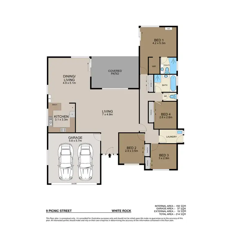 Floorplan of Homely house listing, 9 Picnic Street, White Rock QLD 4868