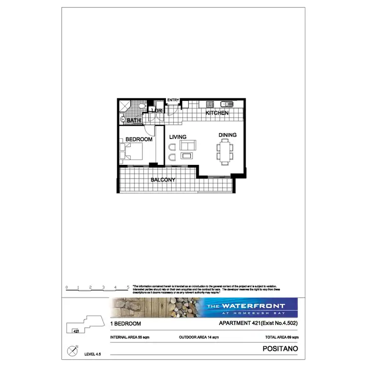 Floorplan of Homely apartment listing, 421/25 Bennelong Parkway, Wentworth Point NSW 2127