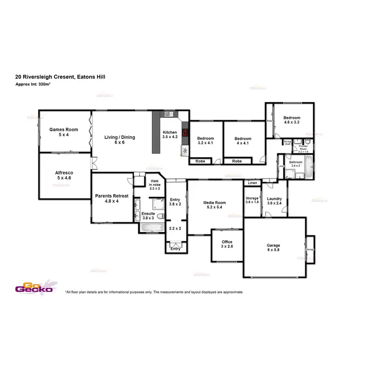 Floorplan of Homely house listing, 20 Riversleigh Crescent, Eatons Hill QLD 4037