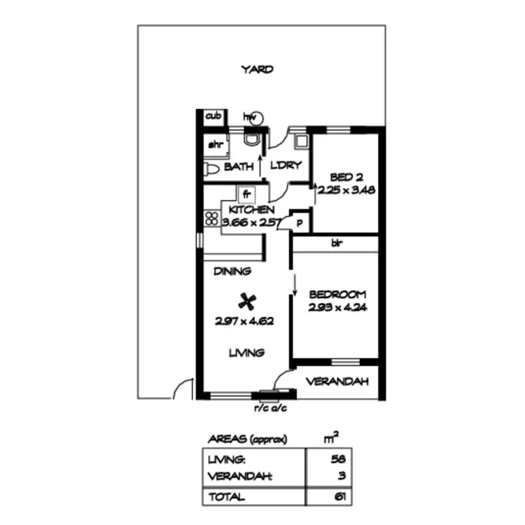 Floorplan of Homely unit listing, 13/38 Murray Terrace, Oaklands Park SA 5046
