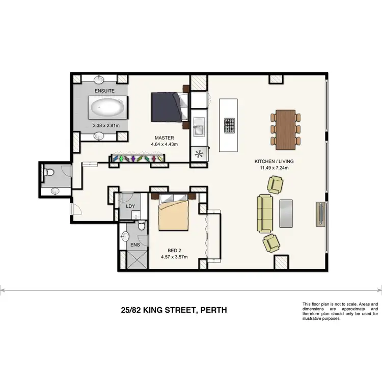 Floorplan of Homely apartment listing, 25/82 King Street, Perth WA 6000