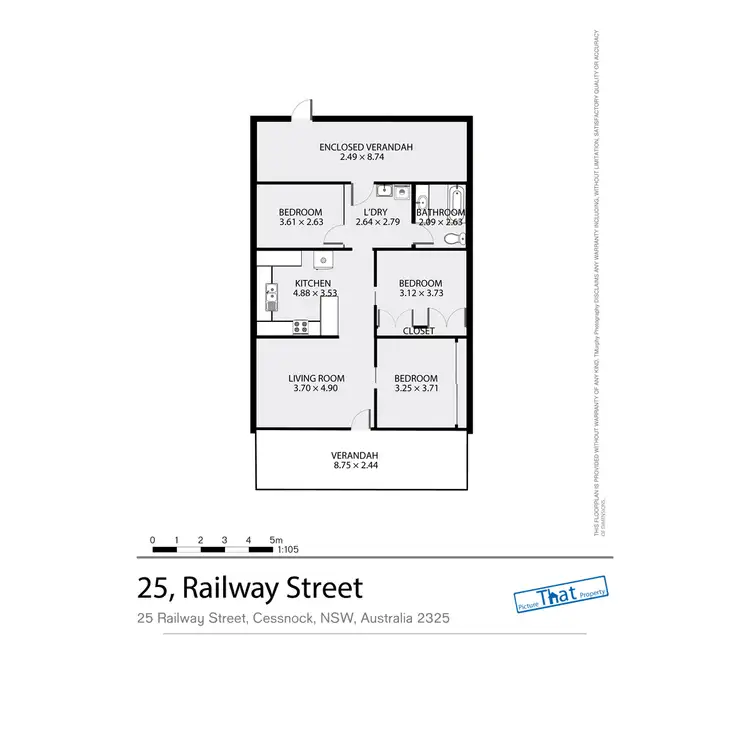 Floorplan of Homely house listing, 25 Railway Street, Cessnock NSW 2325