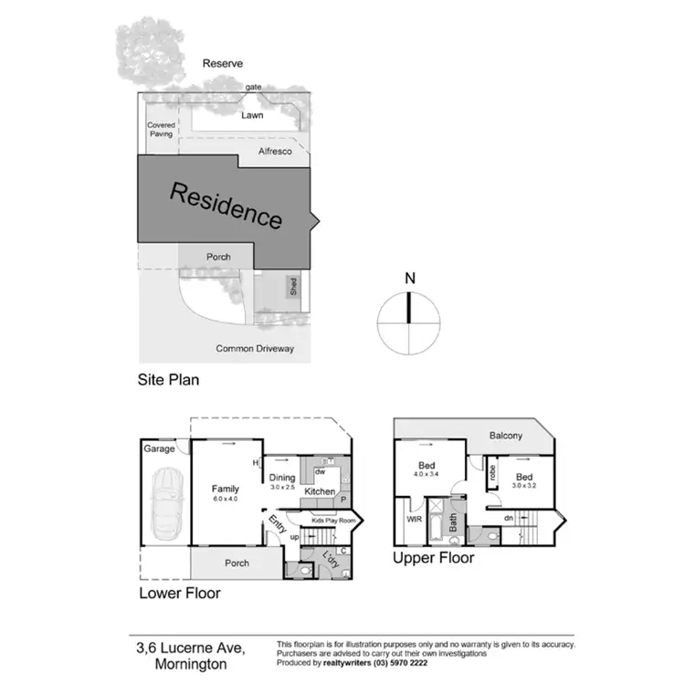 Floorplan of Homely townhouse listing, 3/6 Lucerne Avenue, Mornington VIC 3931
