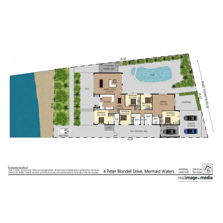 Floorplan of Homely house listing, 4 Peter Blondell Drive, Mermaid Waters QLD 4218