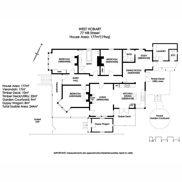 Floorplan of Homely house listing, 77 Hill Street, West Hobart TAS 7000