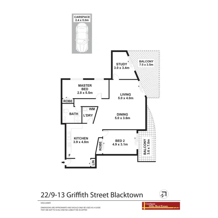 Floorplan of Homely unit listing, 22/9-13 Griffiths Street, Blacktown NSW 2148