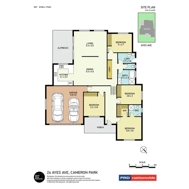 Floorplan of Homely house listing, 24 Ayes Avenue, Cameron Park NSW 2285