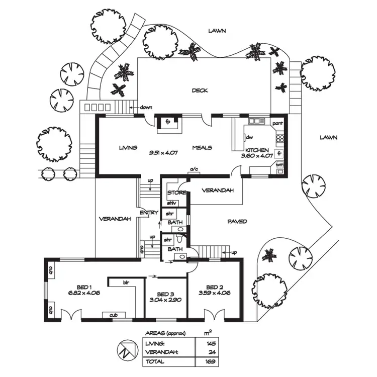 Floorplan of Homely house listing, 3 Hillside Avenue, Glen Osmond SA 5064