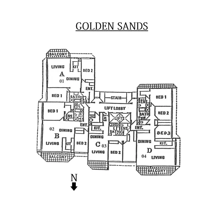 Floorplan of Homely apartment listing, Golden Sands,3575 Main Beach Parade, Main Beach QLD 4217
