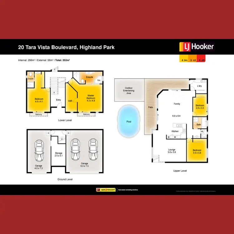 Floorplan of Homely house listing, 20 Tara Vista Boulevard, Highland Park QLD 4211