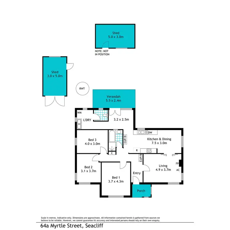 Floorplan of Homely house listing, 64A Myrtle Road, Seacliff SA 5049