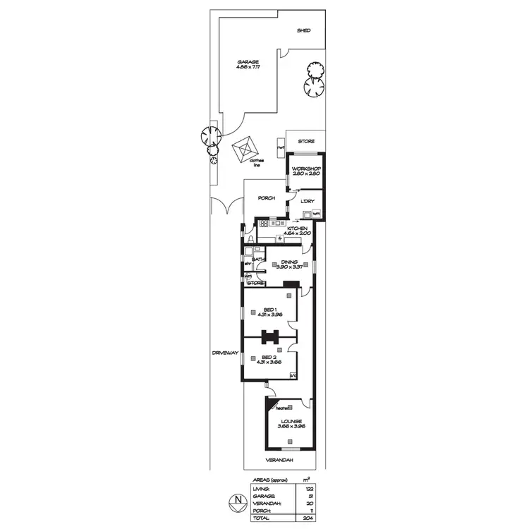 Floorplan of Homely house listing, 69A Roebuck Street, Mile End SA 5031