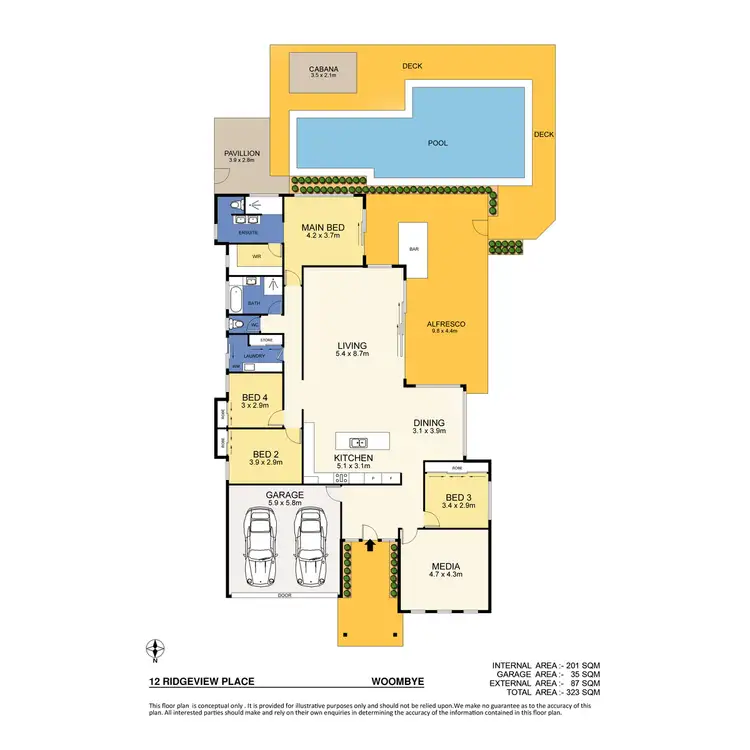 Floorplan of Homely house listing, 12 Ridgeview Place, Woombye QLD 4559