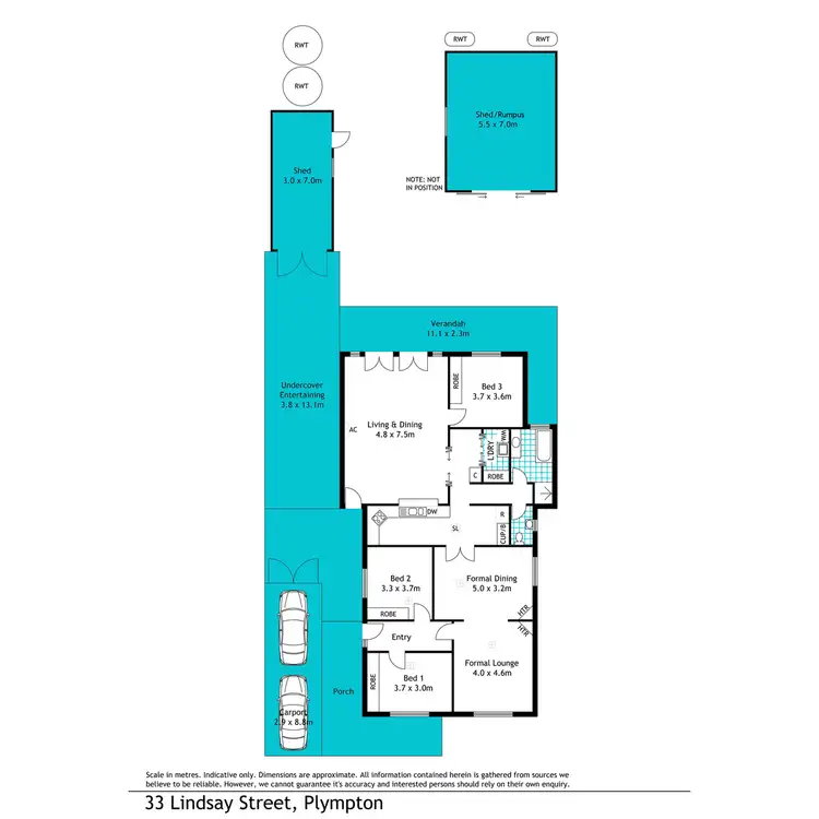 Floorplan of Homely house listing, 33 Lindsay Street, Plympton SA 5038