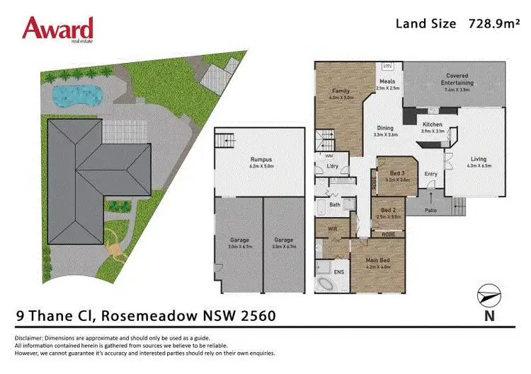 Floorplan of Homely house listing, 9 THANE CL, Rosemeadow NSW 2560