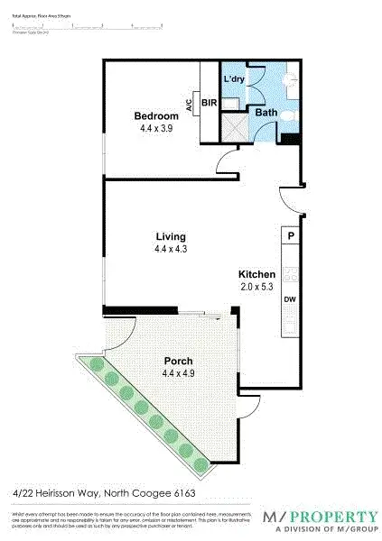 Floorplan of Homely apartment listing, 4/22 Heirisson Way, North Coogee WA 6163