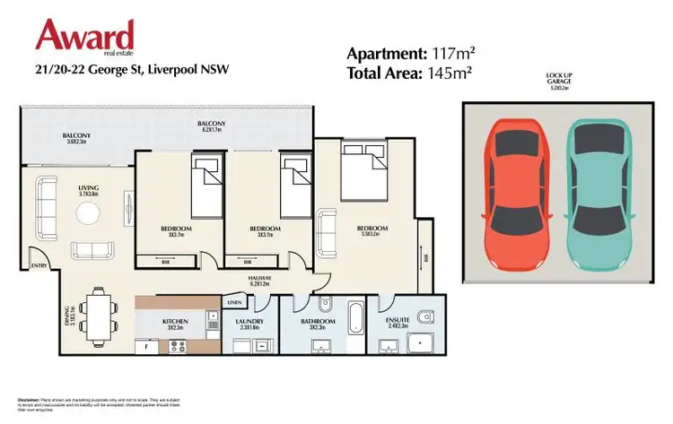 Floorplan of Homely apartment listing, 21/20-22 GEORGE ST, Liverpool NSW 2170