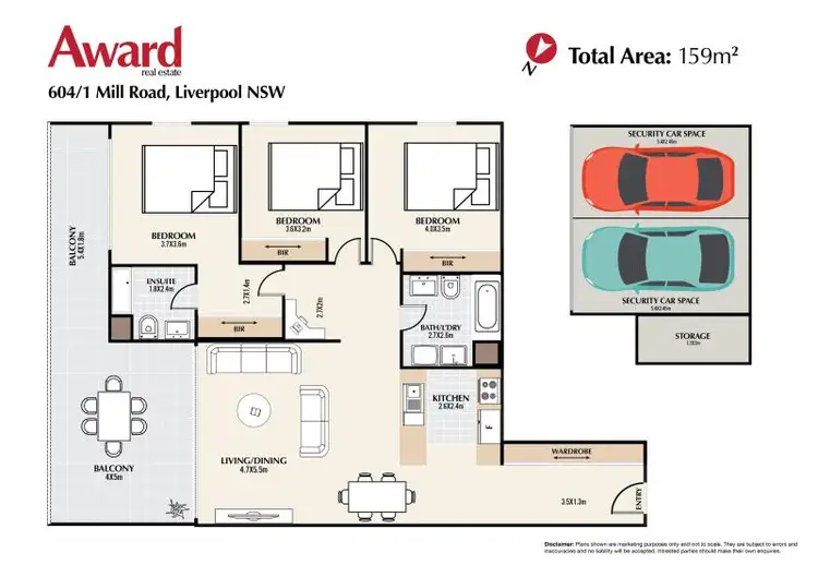Floorplan of Homely apartment listing, 604/1 MILL RD, Liverpool NSW 2170