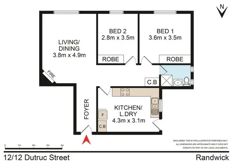 Floorplan of Homely apartment listing, 12/12 Dutruc Street, Randwick NSW 2031