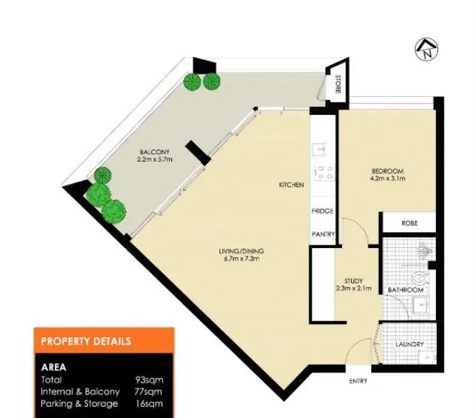 Floorplan of Homely apartment listing, A229/122 Terry Street, Rozelle NSW 2039