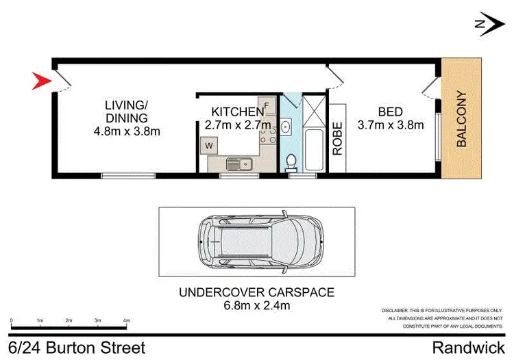 Floorplan of Homely apartment listing, 6/24 Burton Street, Randwick NSW 2031