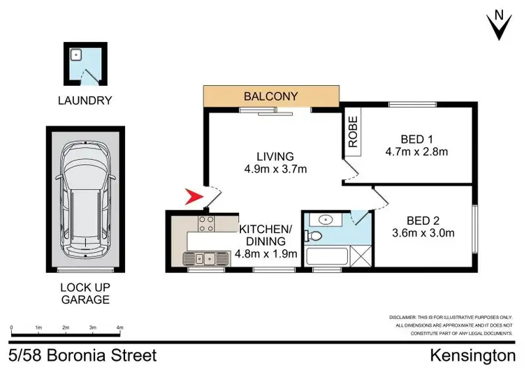 Floorplan of Homely apartment listing, 5/58 Boronia Street, Kensington NSW 2033