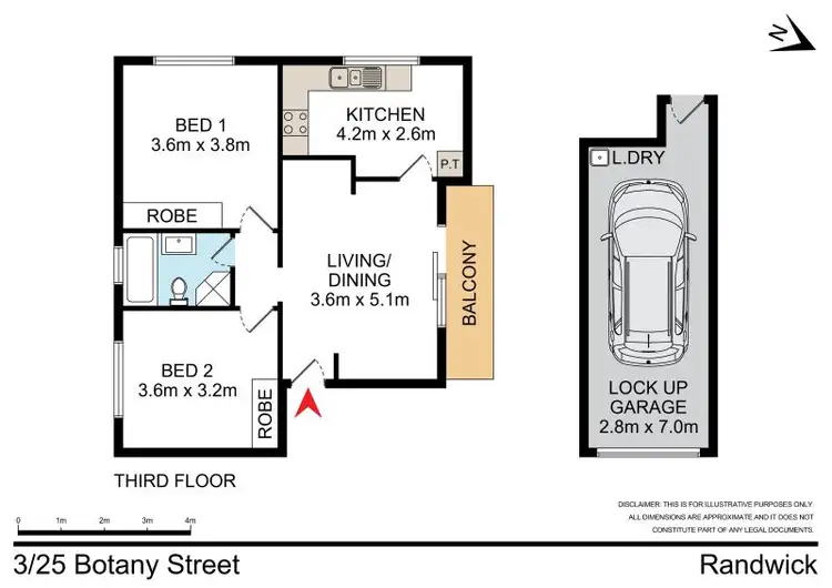 Floorplan of Homely apartment listing, 3/25 Botany Street, Randwick NSW 2031