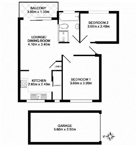 Floorplan of Homely unit listing, 7/43 Oaks Avenue, Dee Why NSW 2099