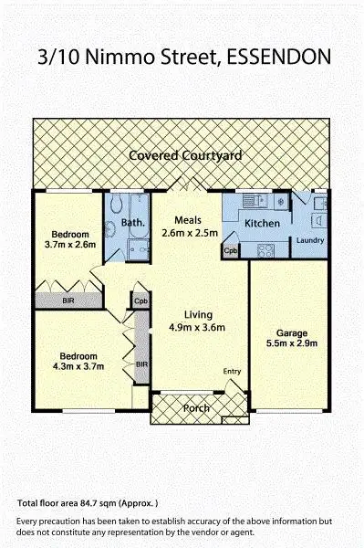Floorplan of Homely unit listing, 3/10 Nimmo Street, Essendon VIC 3040