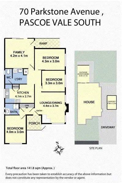 Floorplan of Homely house listing, 70 Parkstone Avenue, Pascoe Vale South VIC 3044